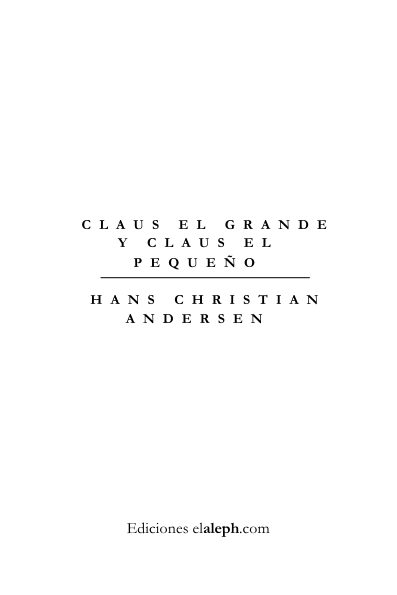Portada de Claus el grande y Claus el pequeño